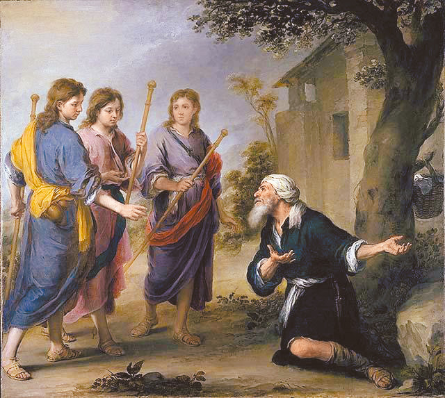 "Abraham and the Three Angels",  by Bartolomé Esteban Murillo