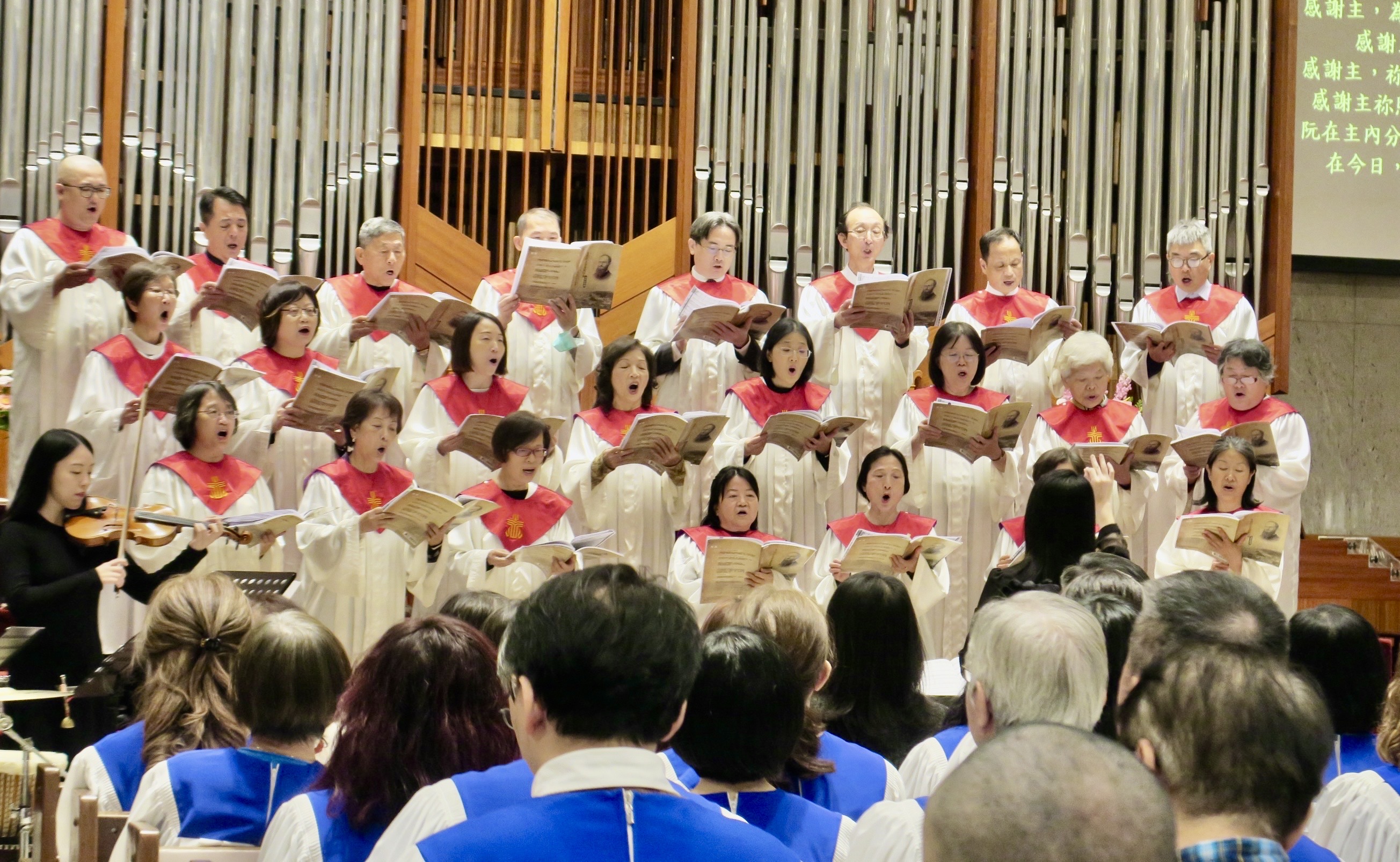 淡水教會聖歌隊。(圖/李容珍攝影)