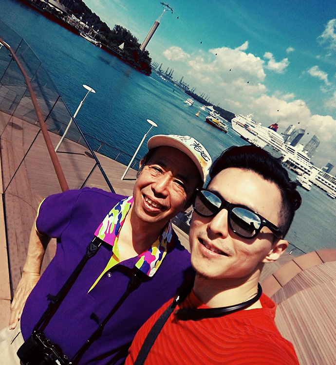 丁懷箴與父親丁遠屏。