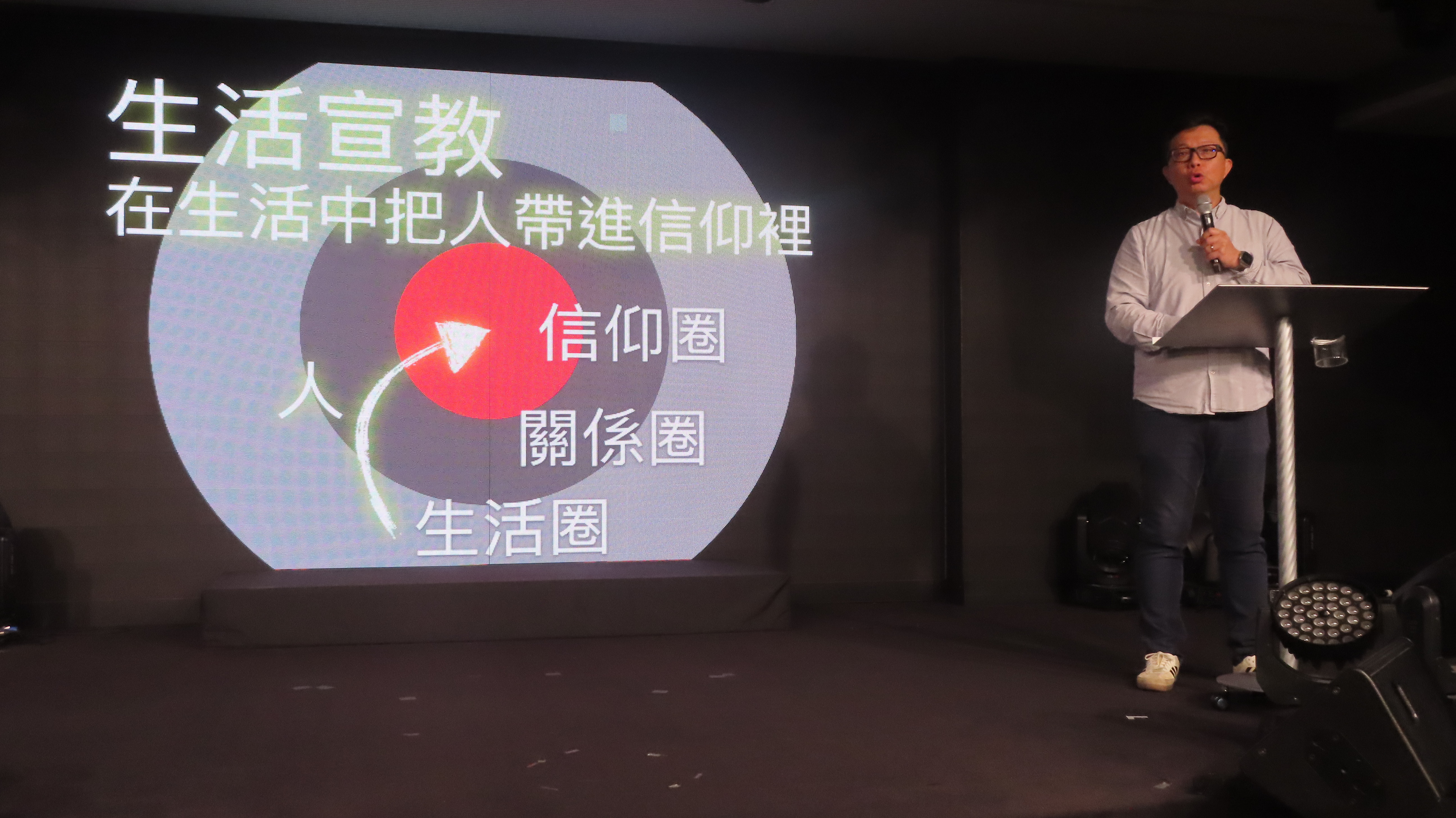 夏牧師分享，'生活宣教就是在生活中活出信仰。（圖/梁敬彥攝影）