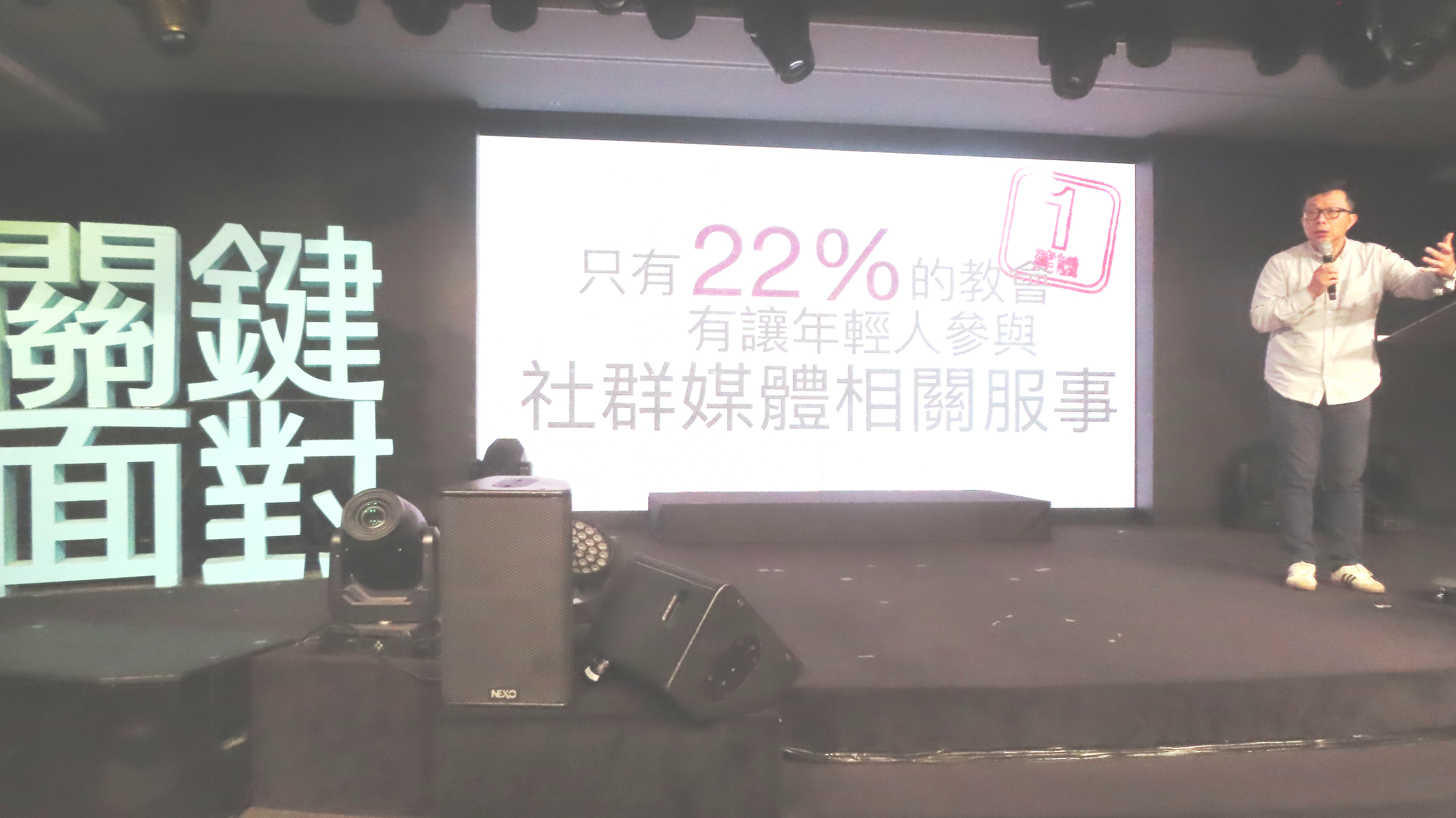 面對年輕一輩都是數位原生族，卻只有22%的教會讓年輕人參與社群媒體相關服事。（圖/梁敬彥攝影）