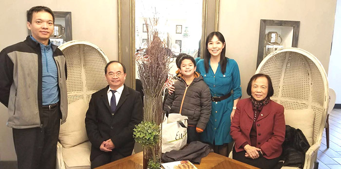 2018年林天德弟兄夫婦參加特會並看望在德州大女兒一家。 (圖/林林淑慧師母提供)