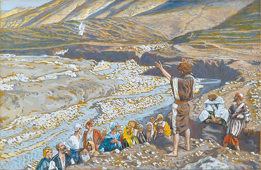 "Saint John the Baptist Sees Jesus from Afar", by James Tissot