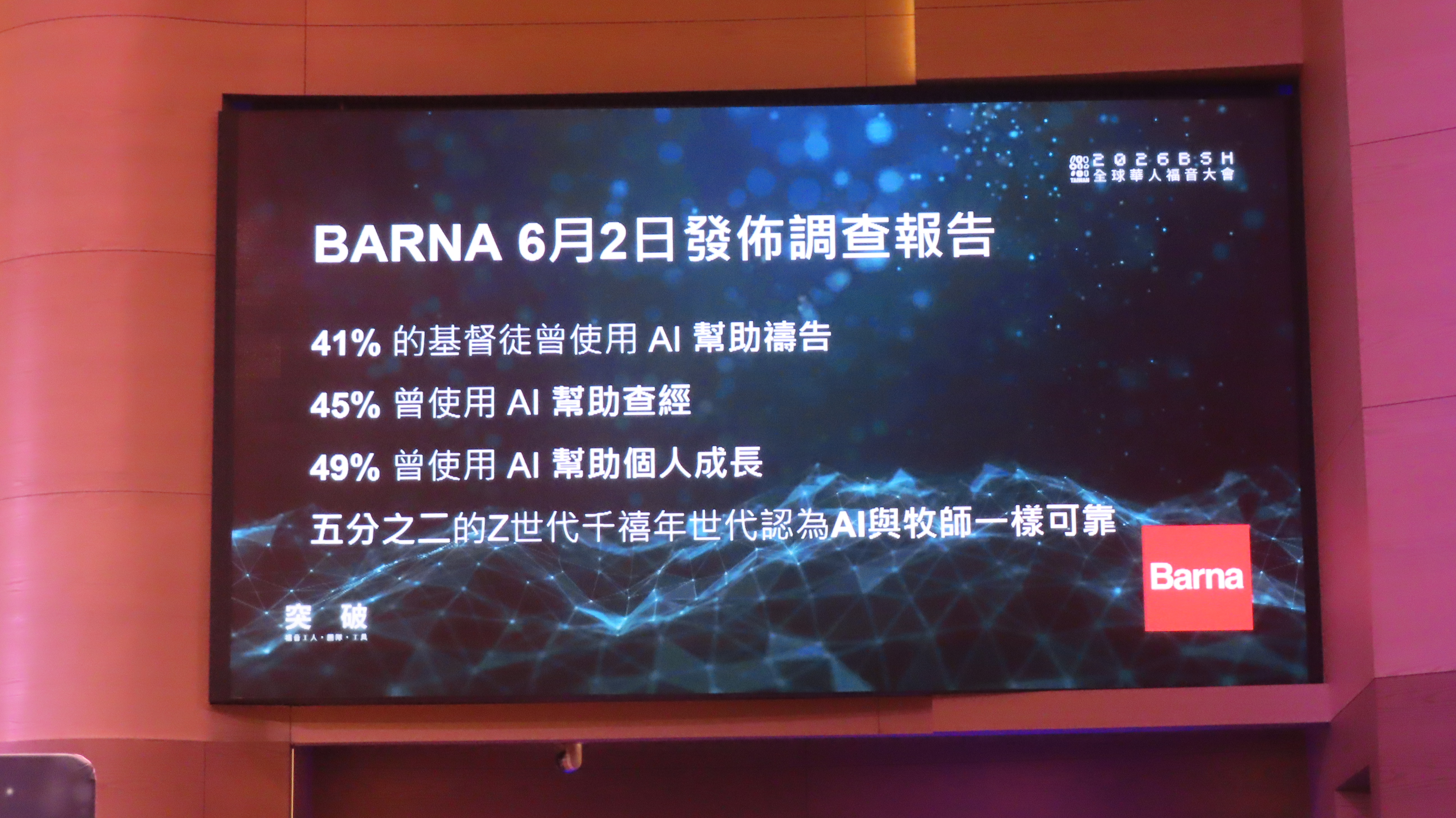 美國巴納集團（Barna Group）今年6月初發表的調查報告