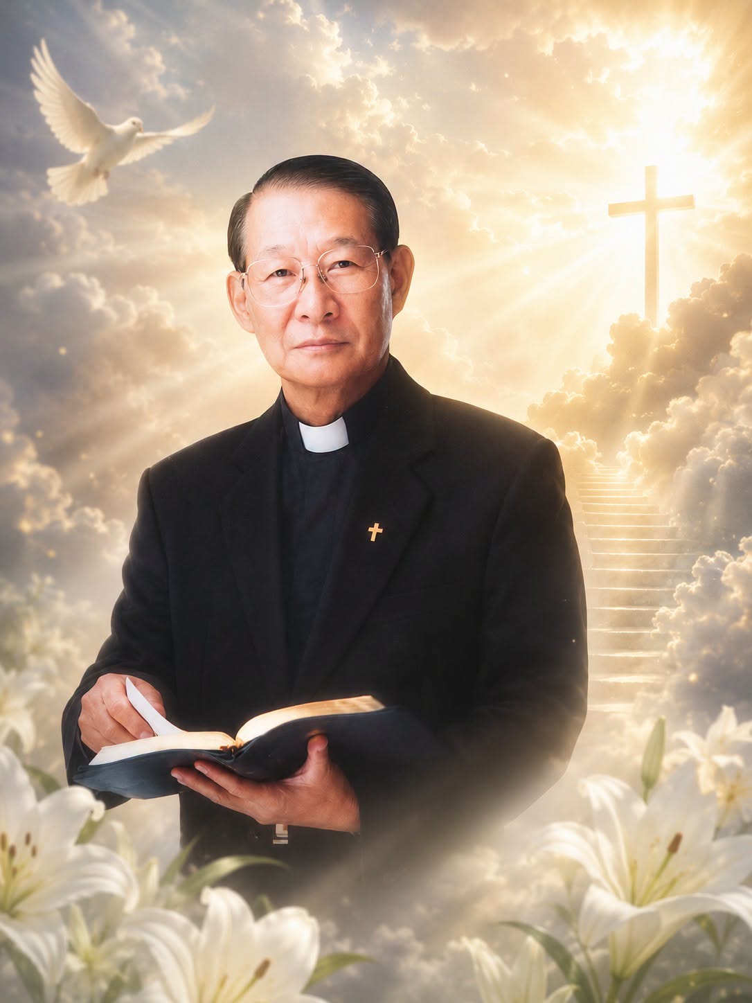 黃金田牧師典範永存。(翻攝自台中聖教會臉書)
