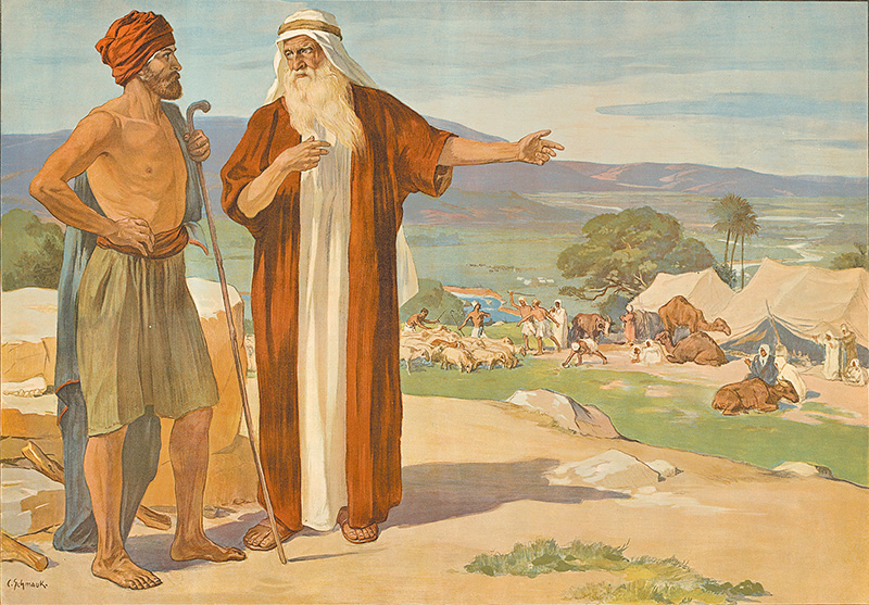 "Abraham and Lot divide the land", by Carl Schmauk