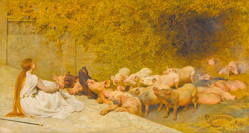 "Circe and the Friends of Ulysses", by Briton Riviere