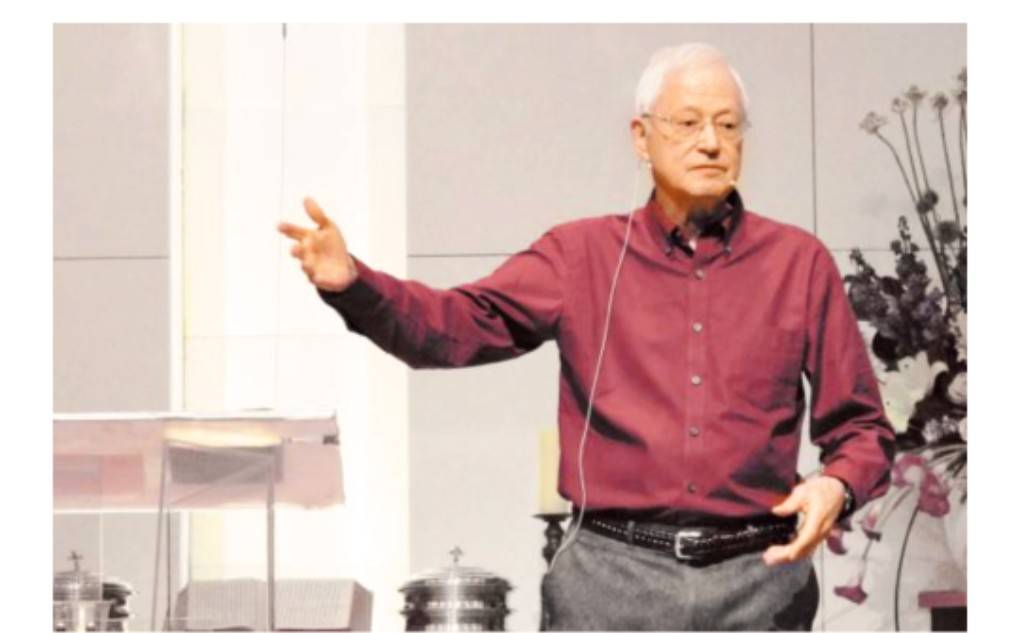 傅立德宣教士昔日講道場景。（本報資料照片，梁敬彥攝影）