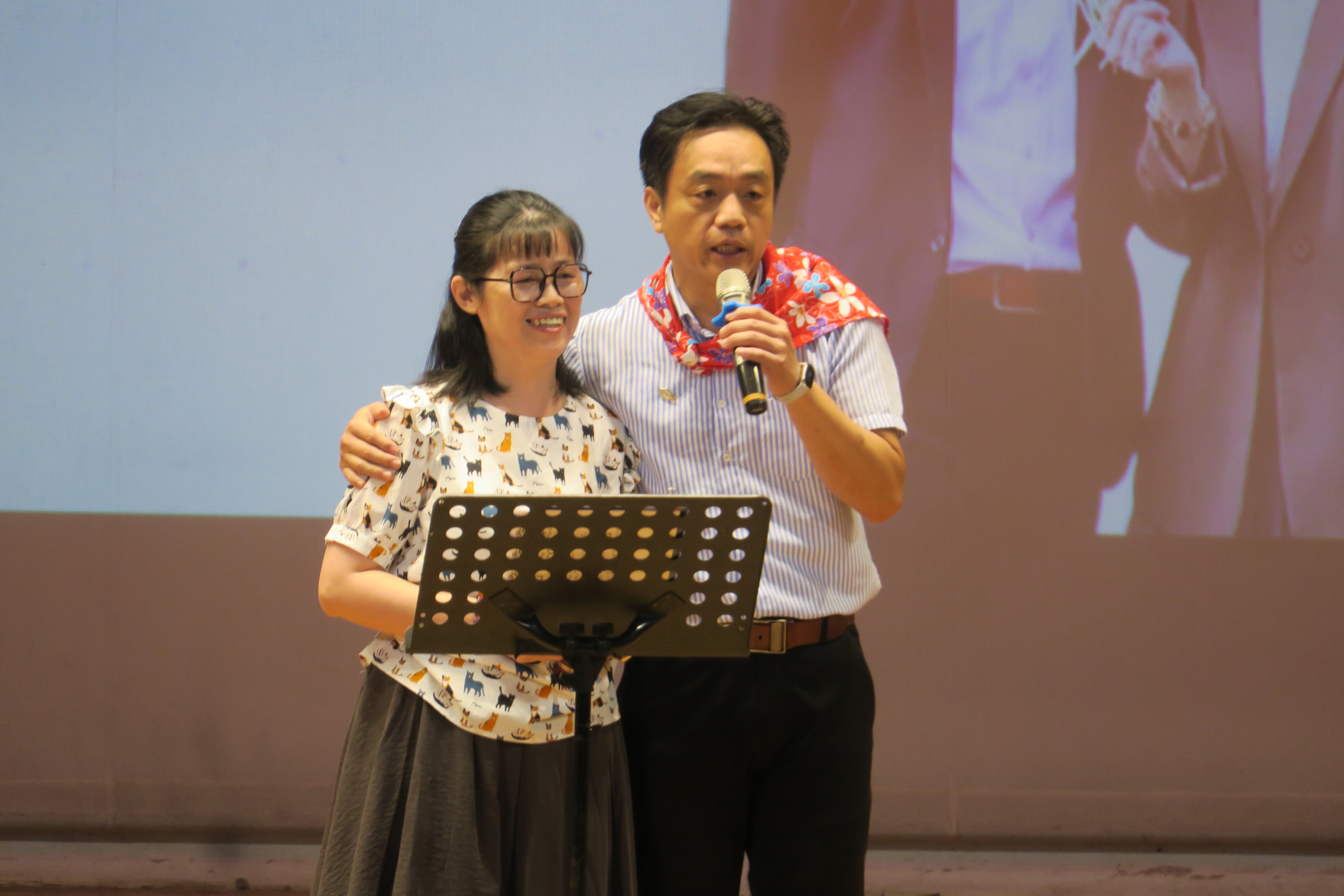 鐘意婉師母和宋子昌牧師的見證。(圖/李容珍攝影)
