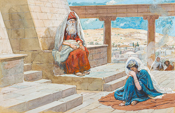"The High Priest and Hannah", by James Tissot