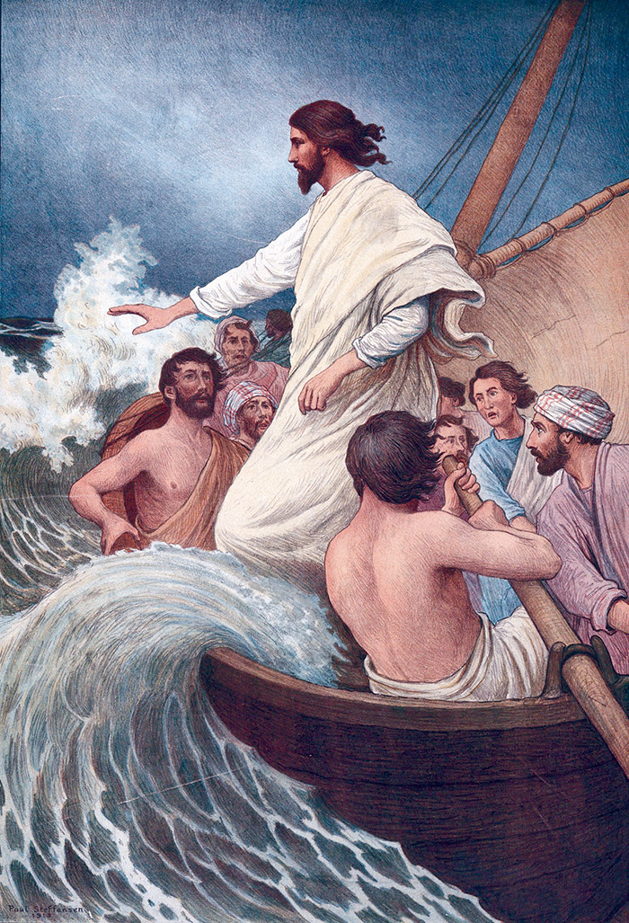 "Jesus calms the storm", by Poul Steffensen