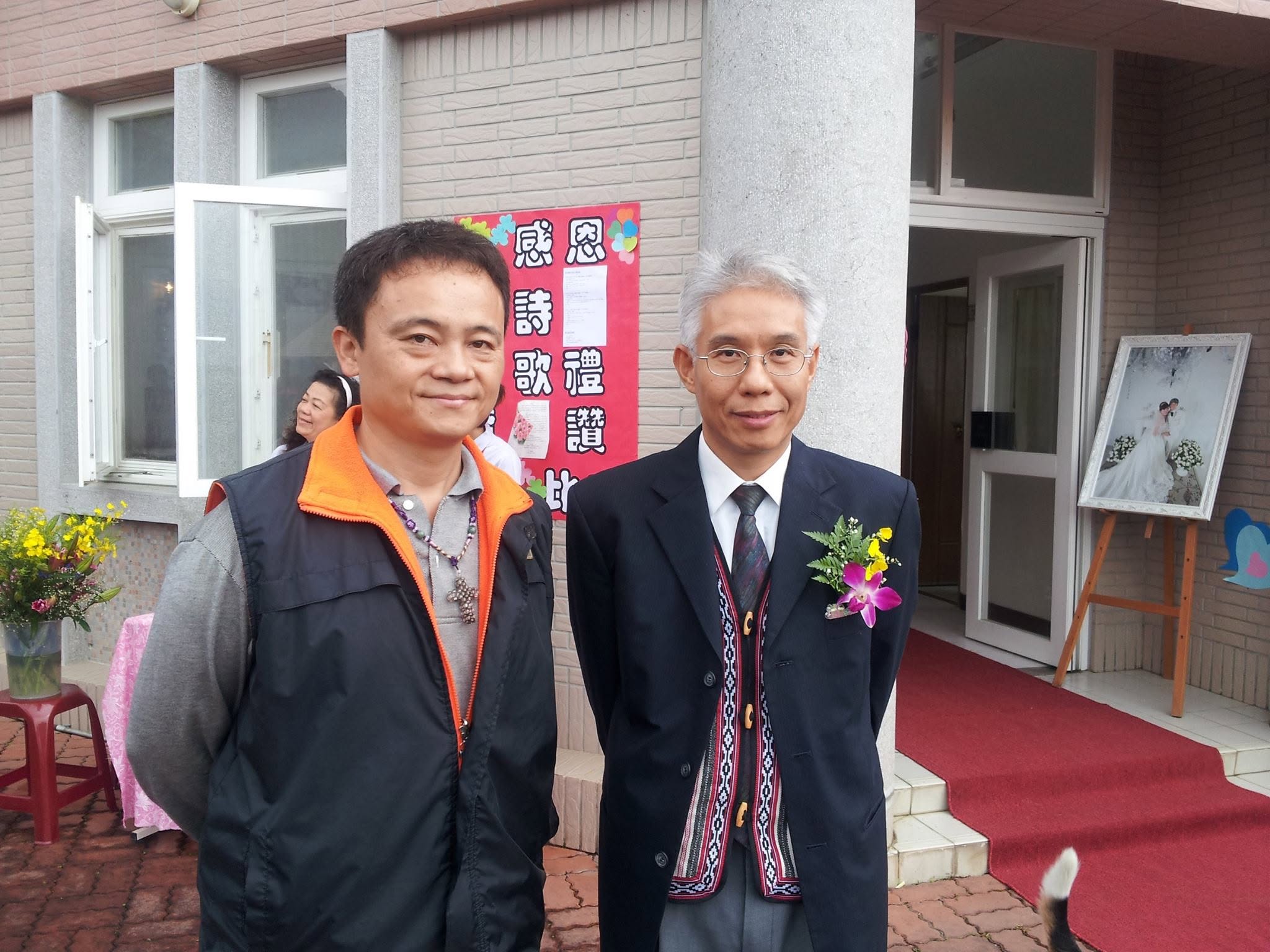 張洛銘傳道與陳隆泉輔導員、（翻攝自張洛銘臉書）