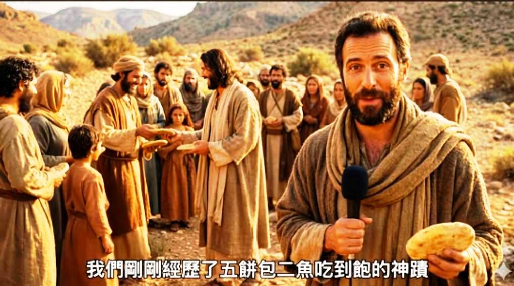 《見證神蹟—─五餅二魚餵飽五千人》（圖／翻攝自淡江教會-國度影音YT）