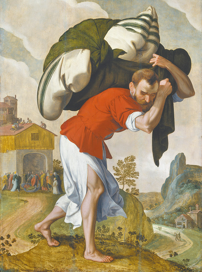 16世紀尼德蘭無名畫家繪製油畫：〈癱瘓者 得醫治〉（The Healing of the Paralytic）