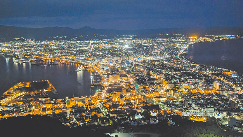 函館夜景。（作者攝影）