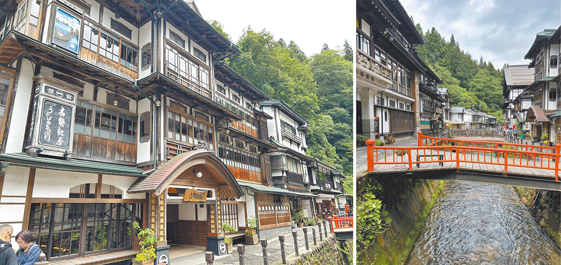 古意盎然的銀山溫泉街道。（作者攝影）